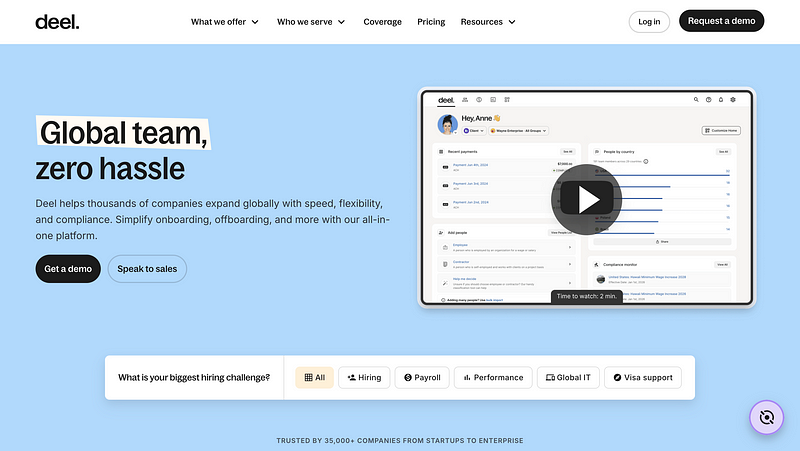 Deel for Global Marketing & Web Design Agencies: Features, Pricing & Benefits
