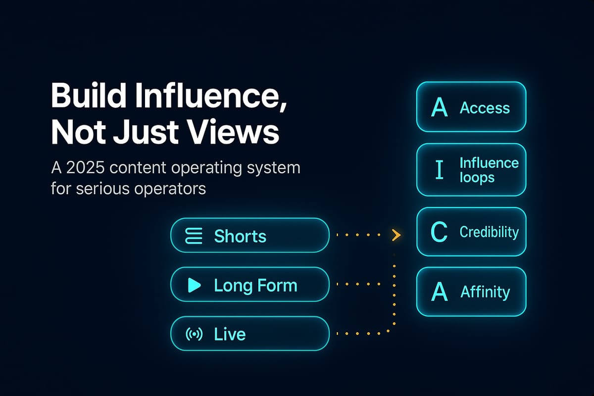 Build Influence, Not Just Views: A 2025 Content Operating System