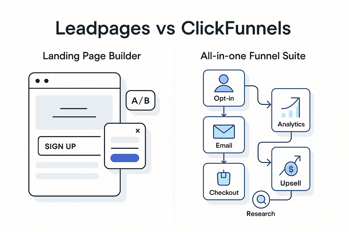 Leadpages vs ClickFunnels in 2025