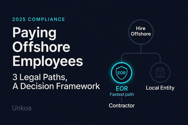 How To Pay Offshore Employees in 2025: 3 Legal Paths, A Decision Framework, And The Fastest Way To Stay Compliant