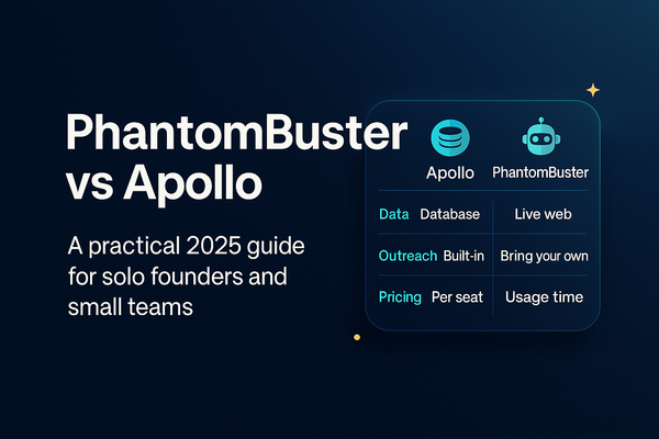 PhantomBuster vs Apollo: the 2025 buyer’s guide for solo founders and small teams